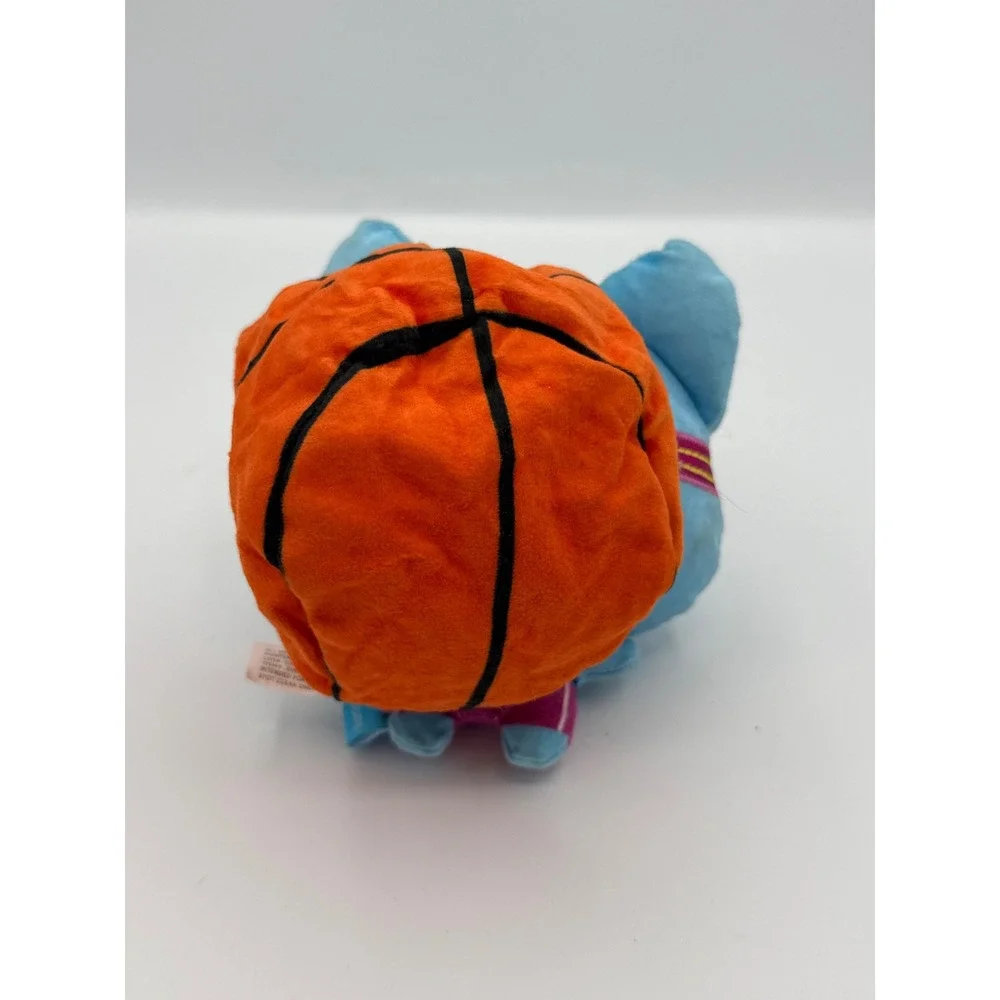 Bark Basketball Cat Plush Dog Toy Unisex Small Blue Orange Sports BarkBox